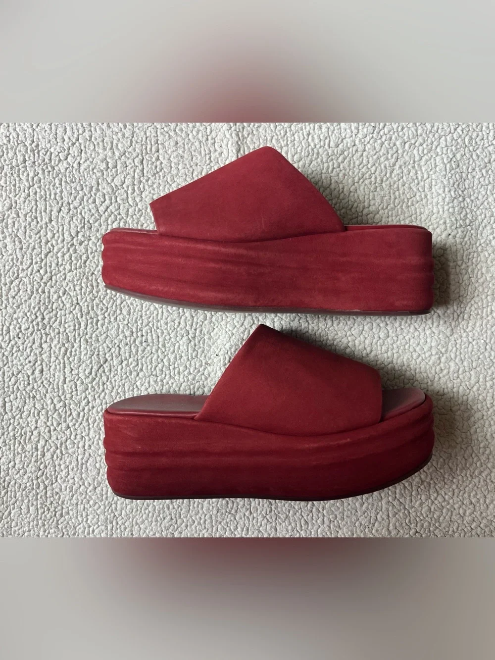 Free People Harbor Cherry Cola Platform Sandals Size 38 / 8 Womens